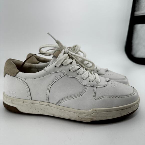 Madewell Court Leather Sneakers Cloudlift Lace Up Low Top Ivory Multi W6.5 M5 - Picture 3 of 8